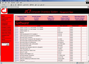 zCI Computer Inventory System screenshot 2