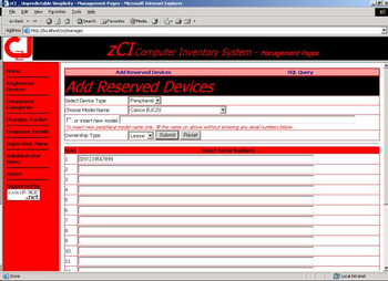 zCI Computer Inventory System screenshot 6