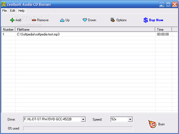 Zeallsoft Audio CD Burner screenshot