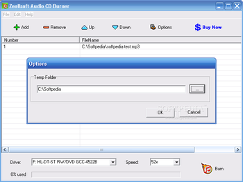 Zeallsoft Audio CD Burner screenshot 3