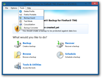 zebNet Backup for Firefox TNG screenshot 3