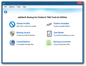 zebNet Backup for Firefox TNG screenshot 8