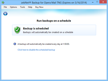 zebNet Backup for Opera Mail TNG screenshot 6