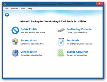 zebNet Backup for SeaMonkey TNG screenshot 9