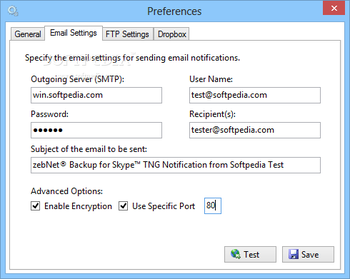 zebNet Backup for Skype TNG screenshot 11