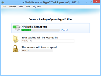 zebNet Backup for Skype TNG screenshot 4