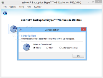 zebNet Backup for Skype TNG screenshot 9