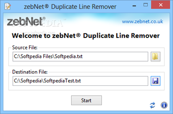 zebNet Duplicate Line Remover screenshot