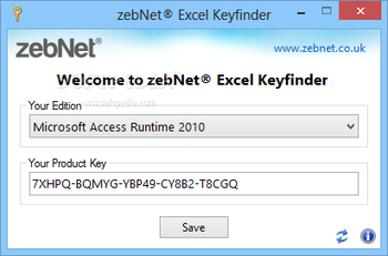 zebNet Excel Keyfinder screenshot