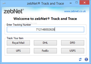 zebNet Track and Trace screenshot