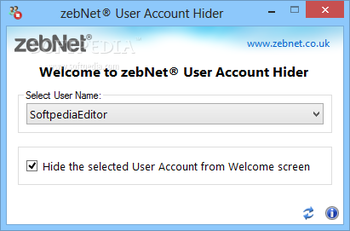 zebNet User Account Hider screenshot