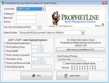 Zebra Price Label Software screenshot 3