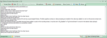 Zebra Screen Recorder screenshot