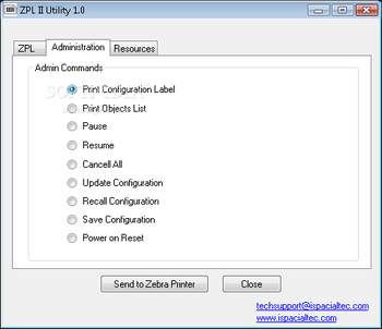 Zebra ZPL II Utility screenshot 2