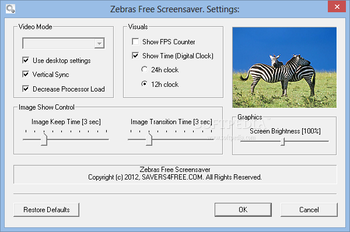 Zebras Free Screensaver screenshot 2