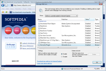 Zemanta for Internet Explorer screenshot