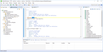 Zend Studio screenshot