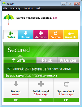 ZenOK Free Antivirus screenshot