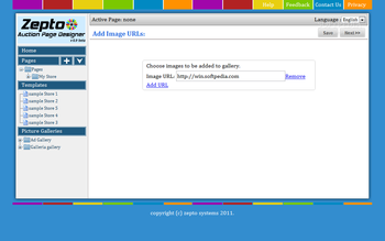 Zepto Auction Page Designer screenshot 3