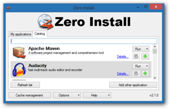 Zero Install Portable screenshot