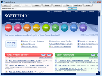 Zeta MiniBrowser screenshot