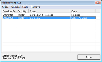 ZHider screenshot