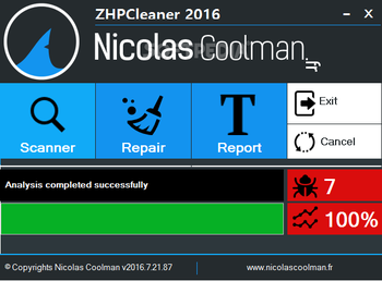 ZHPCleaner screenshot