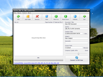 Zilla JPG To PDF Converter screenshot