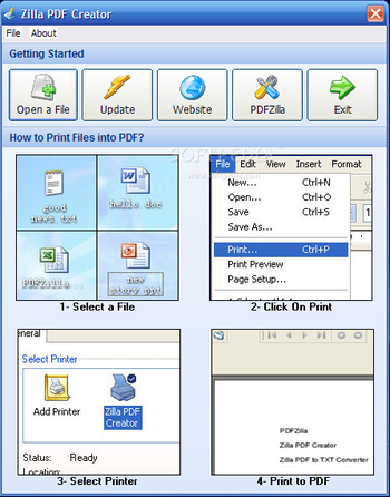 Zilla PDF Creator screenshot