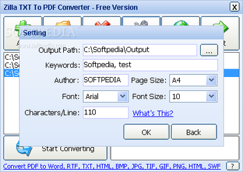 Zilla TXT To PDF Converter screenshot 2