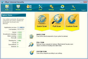 Zillya Internet Security screenshot