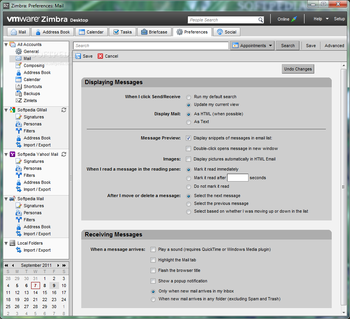 Zimbra Desktop screenshot 12