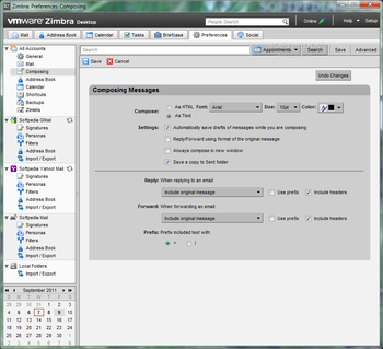 Zimbra Desktop screenshot 13