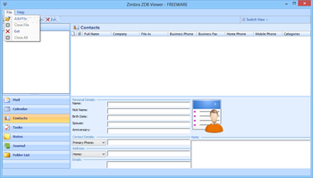Zimbra ZDB Viewer screenshot 2