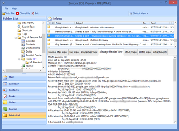 Zimbra ZDB Viewer screenshot 4