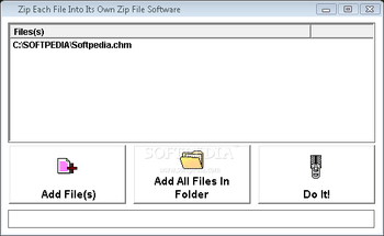 Zip Each File Into Its Own Zip File Software screenshot