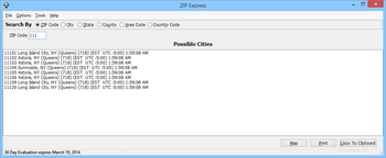 ZIP Express screenshot