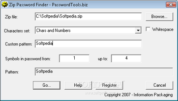 Zip Password Finder screenshot