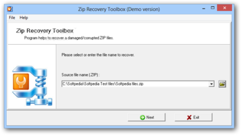 Zip Recovery Toolbox screenshot