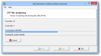 Zip Recovery Toolbox screenshot 2