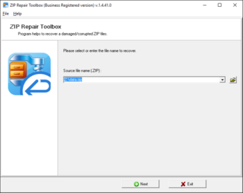 ZIP Repair Toolbox screenshot