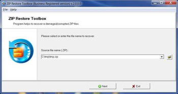 ZIP Restore Toolbox screenshot