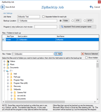 ZipBackUp screenshot 2