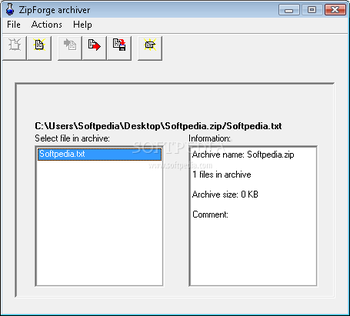 ZipForge screenshot