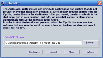 ZipInstaller screenshot