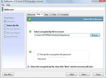 ZipRecover screenshot