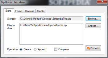 ZipStorer screenshot