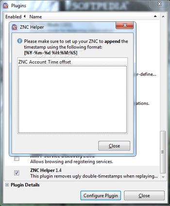 ZNC Helper screenshot