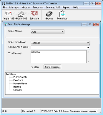 ZNISMS screenshot