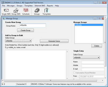ZNISMS screenshot 2